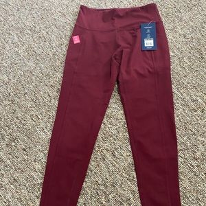 Maroon leggings, size L